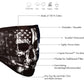 Milwaukee Leather FMD1010 Men's 'Skull with Flag' 100 % Cotton Protective Face Mask with Optional Filter Pocket