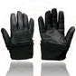 Milwaukee Leather Men's Gauntlet Motorcycle Hand Gloves- Black Deerskin Long Cuff Thermal Lined Leather Palm - G317