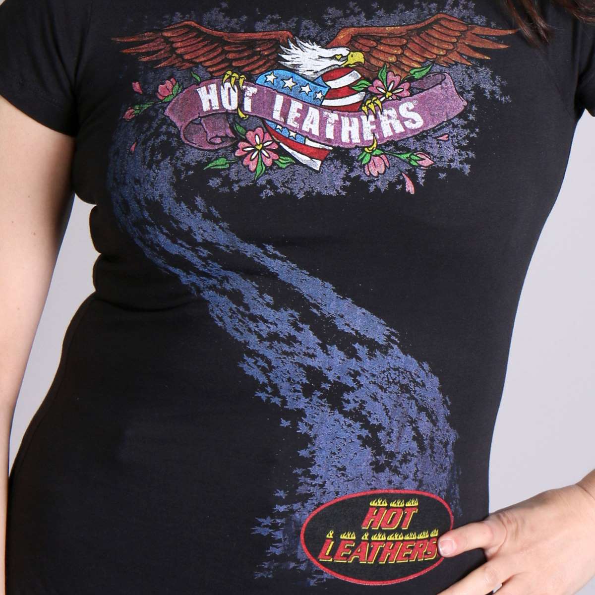 Hot Leathers Ladies Sketch Eagle Full Cut T-Shirt GLR1310