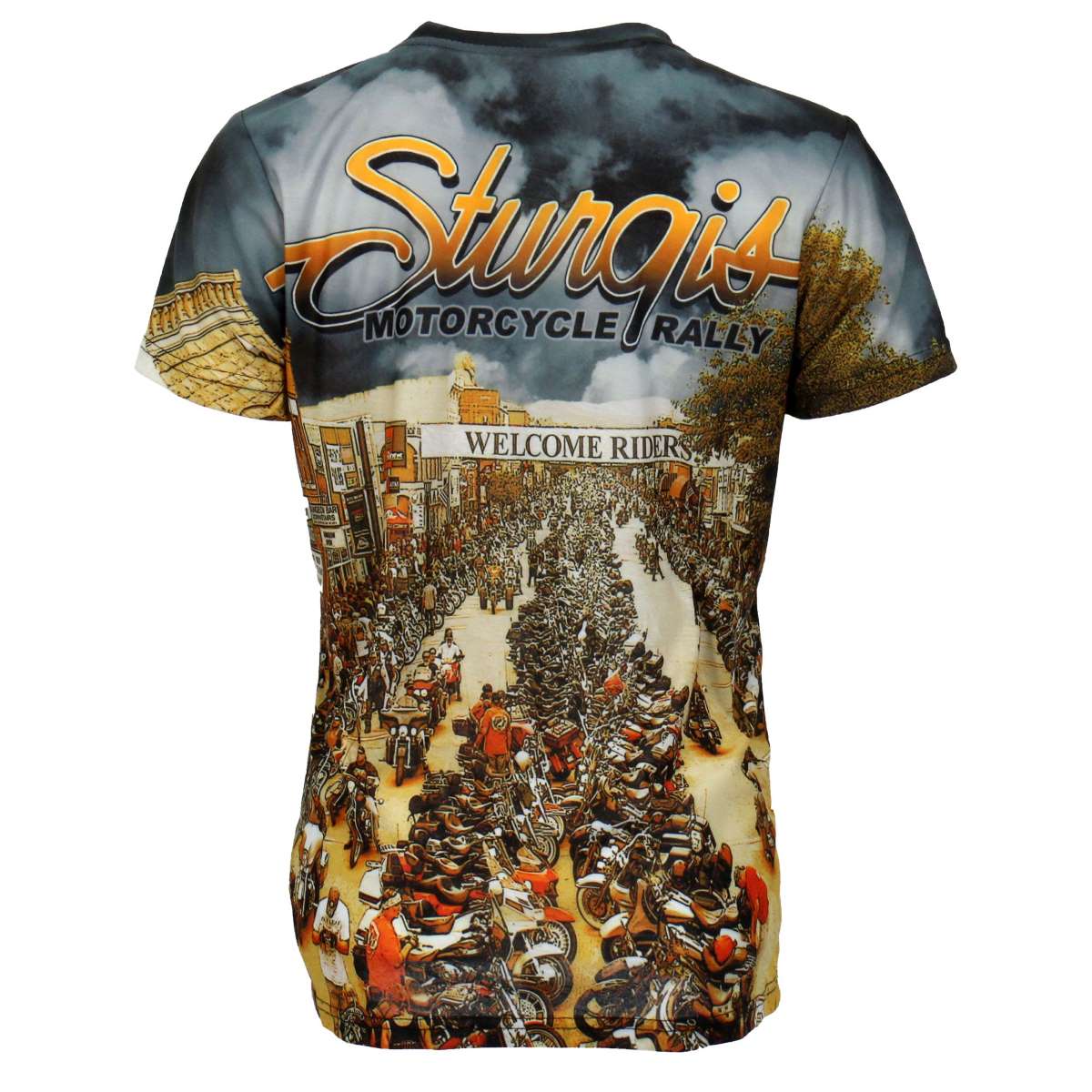 Hot Leathers Ladies Sturgis Main Street Fitted 3D All Over Printed T-Shirt GLS1004