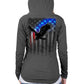 Hot Leathers Ladies Gray Bling Eagle Hooded Sweatshirt GLZ4571