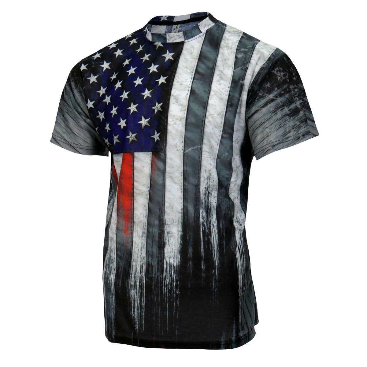 Hot Leathers Men's Short Sleeve American Flag 3D All Over Printed T-Shirt GMB1002
