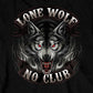 Hot Leathers GMD2007 Men's 'Lone Wolf No Club' Biker Long Sleeve Shirt
