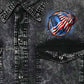 Hot Leathers GMD5472 Men's Hoop Eagle Dyed Sleeveless Denim Shirt