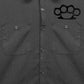Hot Leathers GMD6113 Men's Charcoal Grey 'Brass Knuckles' Mechanic's Shop Shirt