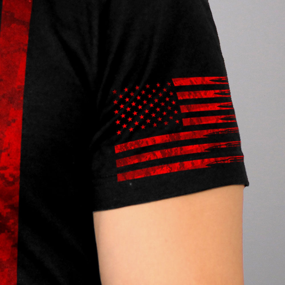 Hot Leathers GML1002 Men’s ‘American Flag Bullets’ Black T-Shirt