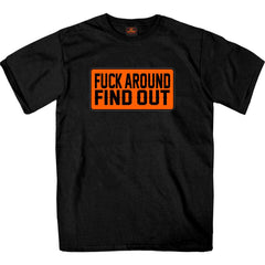 Hot Leathers GMS1504 Men's Black F*** Around Find Out T-Shirt