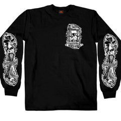 Hot Leathers GMS2529 Men’s Mori Momento Long Sleeve Black Shirt