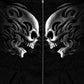 Hot Leathers GMZ4105 Men’s ‘Head Butt Skulls’ Black Hoodie with Zipper Closure