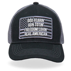 Hot Leathers GSH1032 God Fearing Gun Trucker Hat