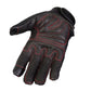 Hot Leathers GVM1302 Uni-Sex Black 'Brass Knuckles' Leather and Mesh Gloves with i-Touch Screen