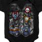 Hot Leathers GYS1056 Black Bodysuit with Leather Vest Screen Print