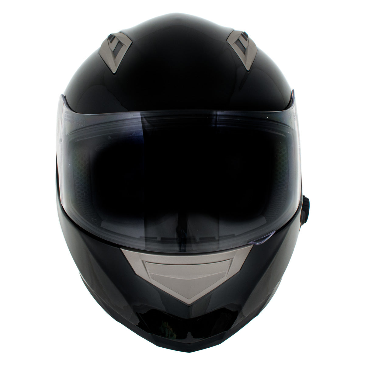 Milwaukee Helmets H510 Gloss Black Chit-Chat Full Face Wireless Motorcycle Helmet-Stream Music-Phone Calls