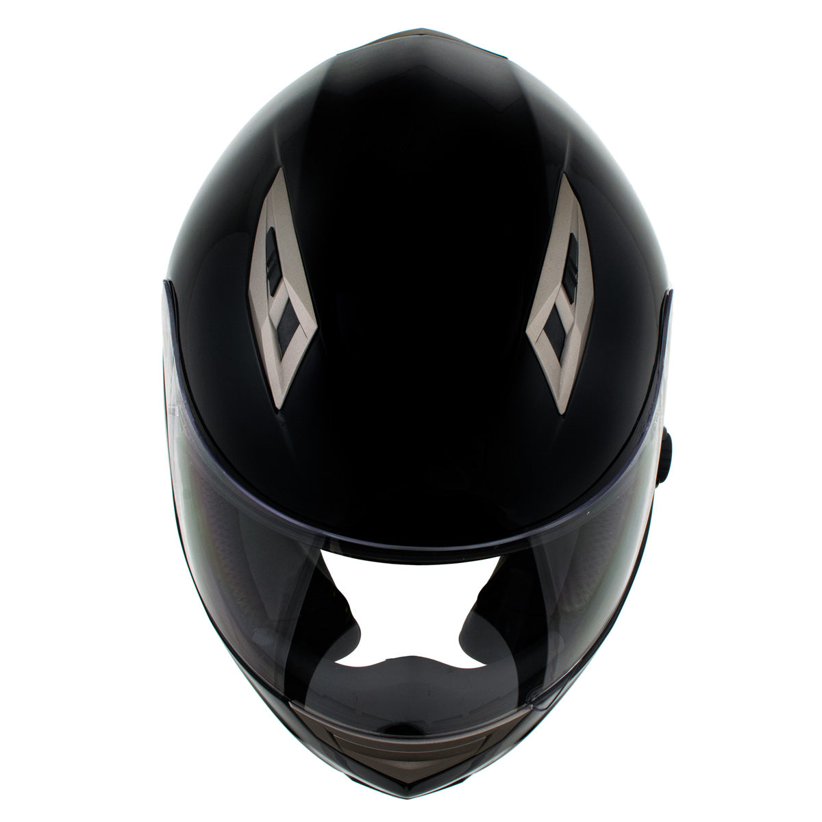 Milwaukee Helmets H510 Gloss Black Chit-Chat Full Face Wireless Motorcycle Helmet-Stream Music-Phone Calls