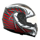 Milwaukee Helmets H520 Titanium and Red Chit-Chat Full Face Wireless Motorcycle Helmet-Stream Music-Phone Calls