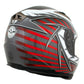 Milwaukee Helmets H520 Titanium and Red Chit-Chat Full Face Wireless Motorcycle Helmet-Stream Music-Phone Calls
