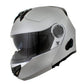 Milwaukee Helmets H7010 Flat Gray Mayday Modular Full Face Wireless Motorcycle Helmet-Stream Music-Phone Calls