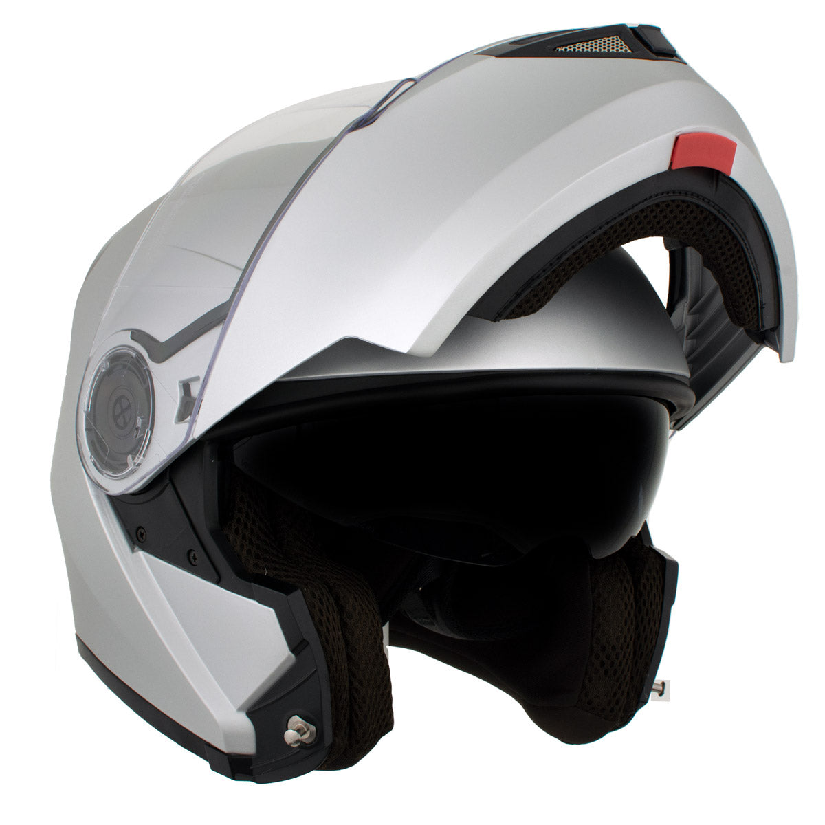 Milwaukee Helmets H7010 Flat Gray Mayday Modular Full Face Wireless Motorcycle Helmet-Stream Music-Phone Calls