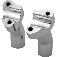 HardDrive Forged Chrome 1in. Pullback Style Handlebar Risers with 3.5in. Rise for Harley Davidson