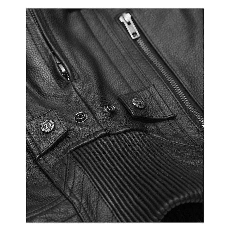 Highway 21 Gunner Men's Black Leather Jacket with Armor