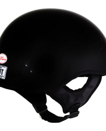 Hot Leathers HLT68 Gloss Black The O.G. Advanced DOT Skull Cap Motorcycle Half Helmet Biker