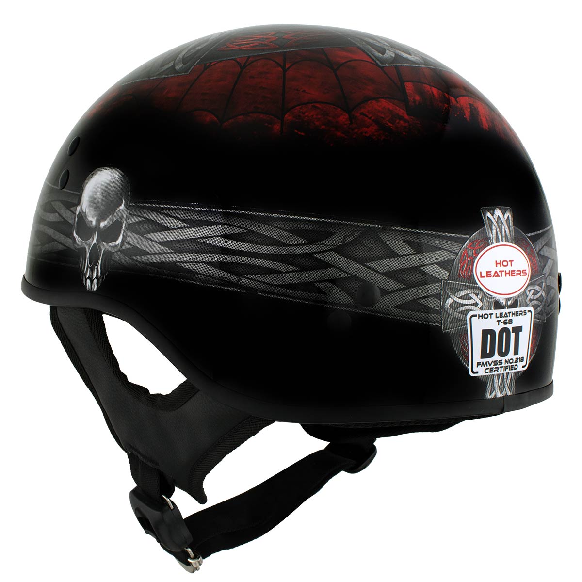 Hot Leathers HLD1008 Black Celtic Cross Motorcycle DOT