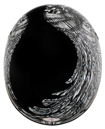 Hot Leathers HLD1032 Black Indian Skull Motorcycle DOT Approved Skull Cap Half Helmet Biker