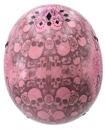 Hot Leathers HLD1048 Live, Love Ride Gloss Pink Motorcycle DOT Approved Skull Cap Half Biker Helmet