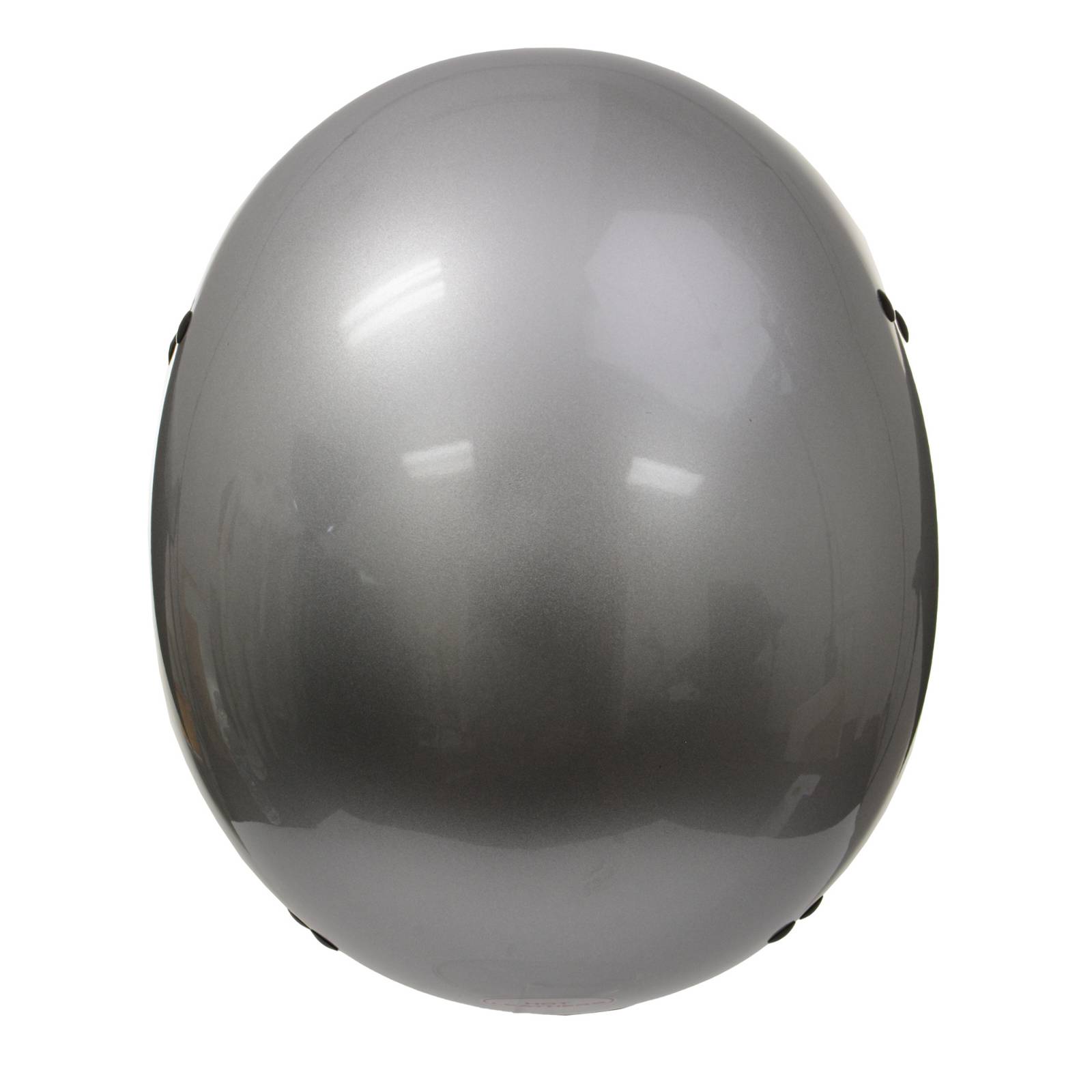 Hot Leathers HLD1050 Glossy Silver Motorcycle DOT Approved Skull Cap Half Helmet Biker