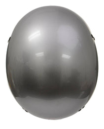 Hot Leathers HLD1050 Glossy Silver Motorcycle DOT Approved Skull Cap Half Helmet Biker