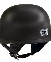 Hot Leathers HLT75 Gloss Black 'The Hanz' German Style Vintage Motorcycle Half Helmet for Men and Women Biker