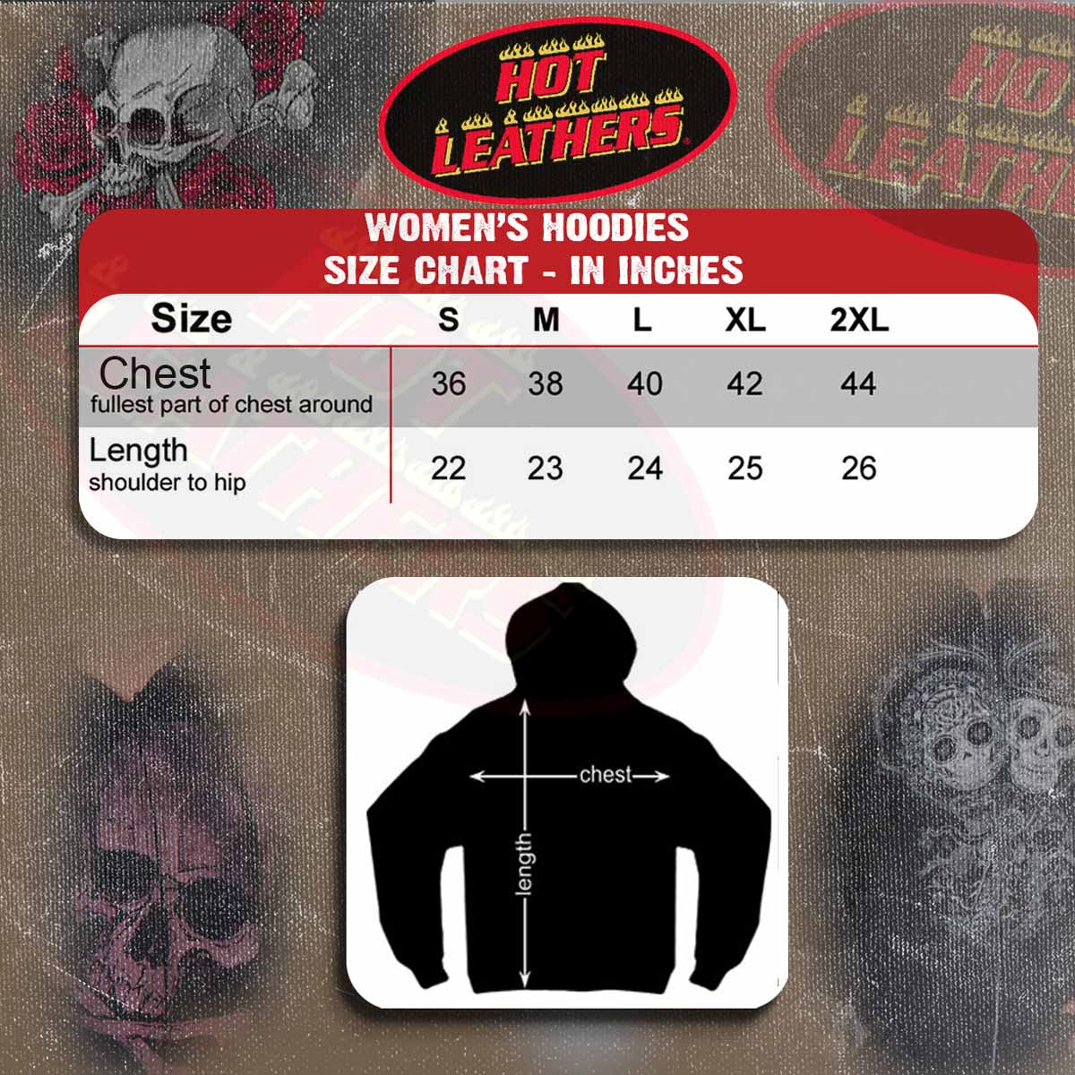 2025 Sturgis Motorcycle Rally Skeleton Hands Black Ladies Hooded Sweat