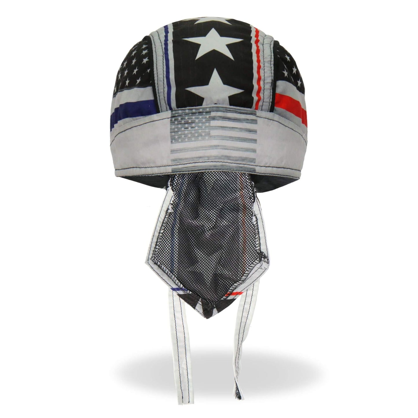 Hot Leathers HWH1097 Thin Line Stars and Stripes Flag Headwrap
