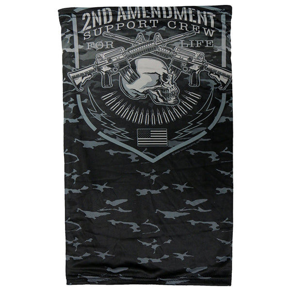 未使用■AT-DIRTY■LEATHER NECK WARMER■BLACK Skull Face Neck Warmer - Black Leather Biker Style NECK
