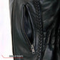 Hot Leathers JKL2001 Women's Black 'Embroidered Bling Rose Design' Braided Motorcycle Leather Jacket
