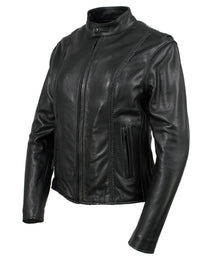 Milwaukee Leather USA MADE MLJKL5002 Women's Black Pristine Premium Motorcycle Leather Jacket
