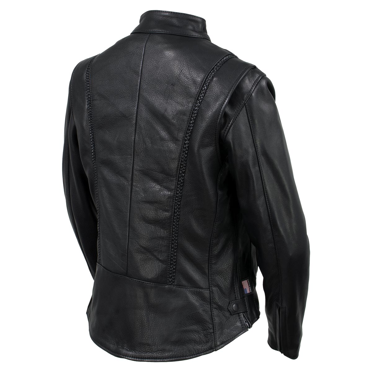 Hot Leathers JKL5002 USA Made Women's 'Pristine' Black Premium Motorcycle Leather Jacket