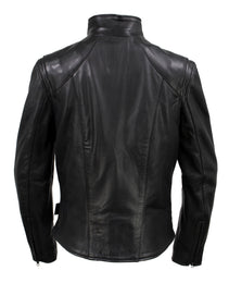 Milwaukee Leather USA MADE MLJKL5003 Women's Black Serene Clean Cut Premium Motorcycle Leather Jacket