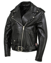 Milwaukee Leather USA MADE MLJKL5004 Women's Black The Flaunt Premium Classic Motorcycle Style Leather Jacket