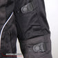 Hot Leathers JKM1025 Men’s Black Armored  Nylon Mesh Jacket with Reflective Piping and Concealed Carry Pocket