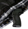 Hot Leathers JKM3002 Men's Black and White Flannel Motorcycle Shirt-Jacket w/ CE Armor Protection