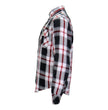 Hot Leathers JKM3001 Men's Red and White Flannel Motorcycle Shirt-Jacket w/ CE Armor Protection