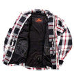 Hot Leathers JKM3001 Men's Red and White Flannel Motorcycle Shirt-Jacket w/ CE Armor Protection