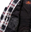 Hot Leathers JKM3001 Men's Red and White Flannel Motorcycle Shirt-Jacket w/ CE Armor Protection