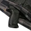 Hot Leathers JKM3004 Men's Grey and Black Armored Flannel Motorcycle Shirt-Jacket w/ CE Armor Protection