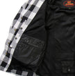 Hot Leathers JKM3005 Men's White and Black Armored Flannel Motorcycle Shirt-Jacket w/ CE Armor Protection