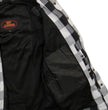 Hot Leathers JKM3005 Men's White and Black Armored Flannel Motorcycle Shirt-Jacket w/ CE Armor Protection