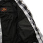Hot Leathers JKM3005 Men's White and Black Armored Flannel Jacket