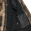 Hot Leathers JKM3007 Men's Black and Brown Armored Flannel Motorcycle Shirt-Jacket w/ CE Armor Protection