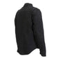 Hot Leathers JKM3009 Men's Classic Black Denim Flannel Motorcycle Shirt-Jacket w/ CE Armor Protection